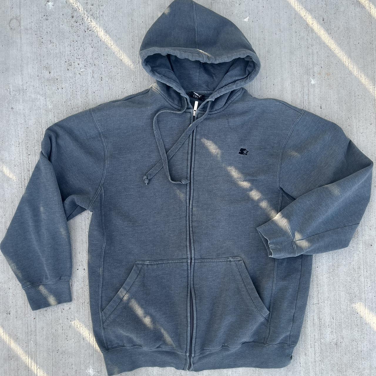 Starter zip up hoodie. Size medium. - Depop