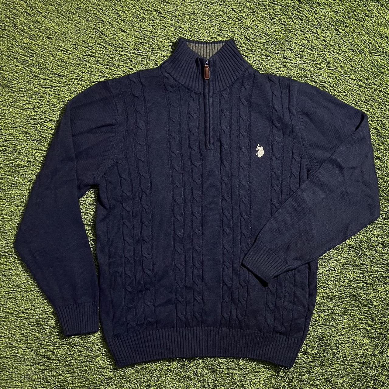 US Polo half zip sweater. Size large. - Depop