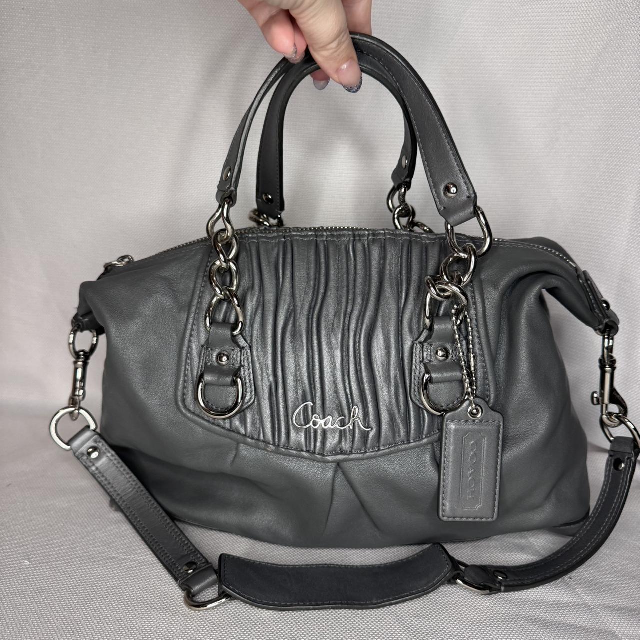 Coach pleated hot sale leather bag