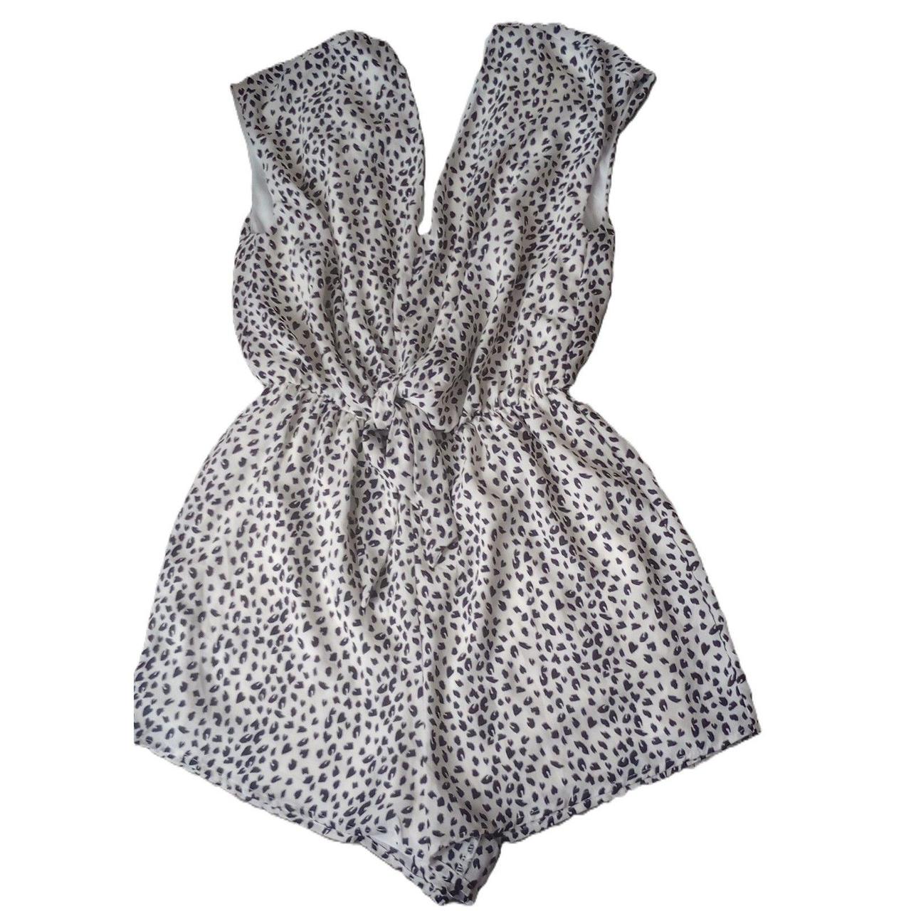 Source Unknown Women's Romper - White/Black - S –… - image 1