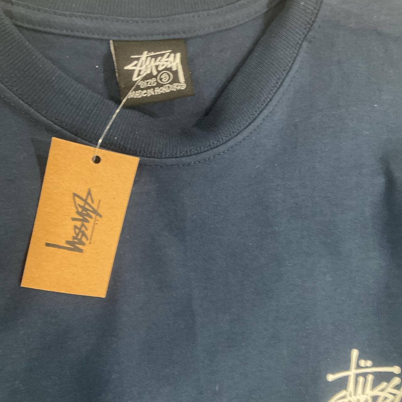 Stussy long sleeve navy blue brand... - Depop