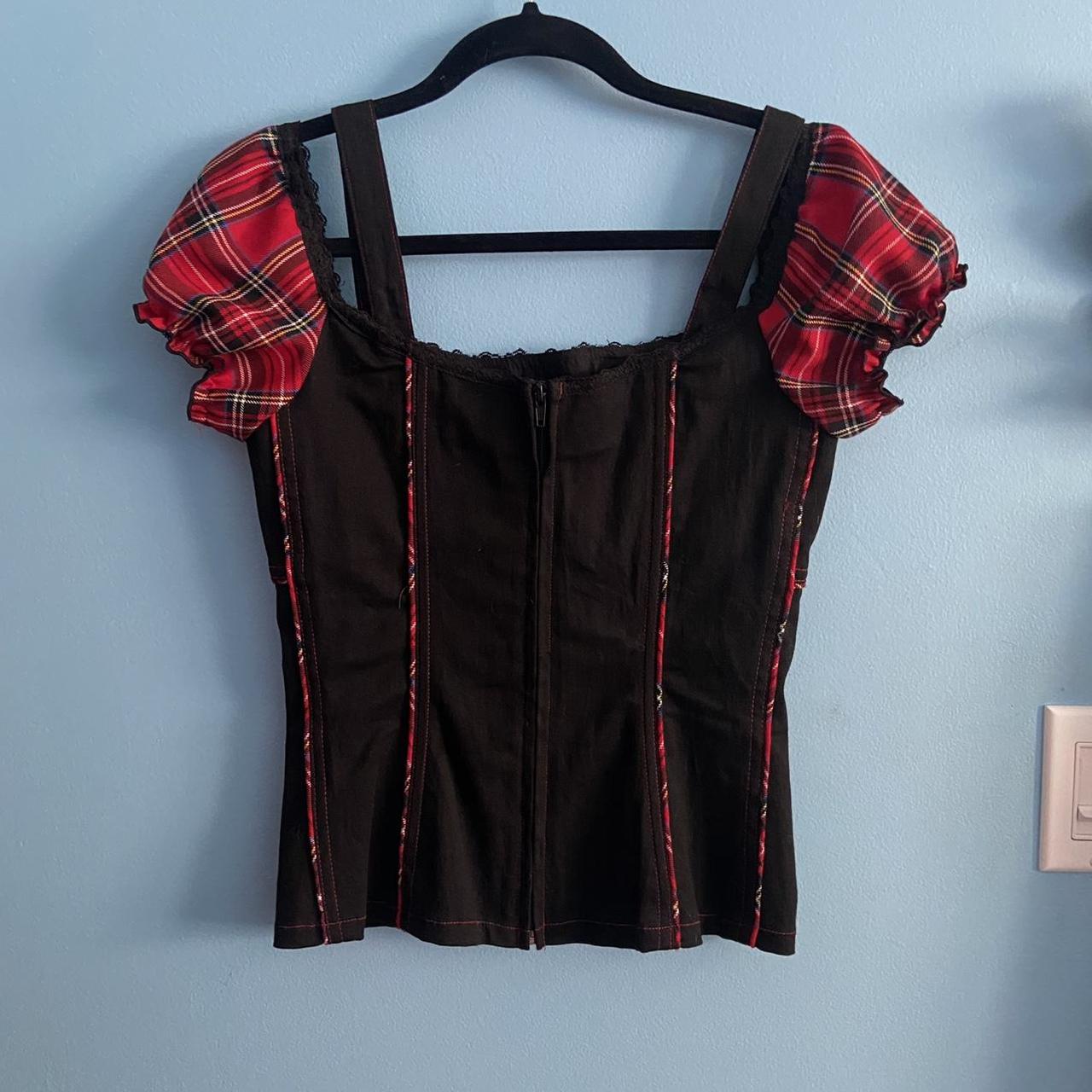 Vintage Tripp NYC Ringmaster Red & Black Striped & Star Corset authentic Top - L