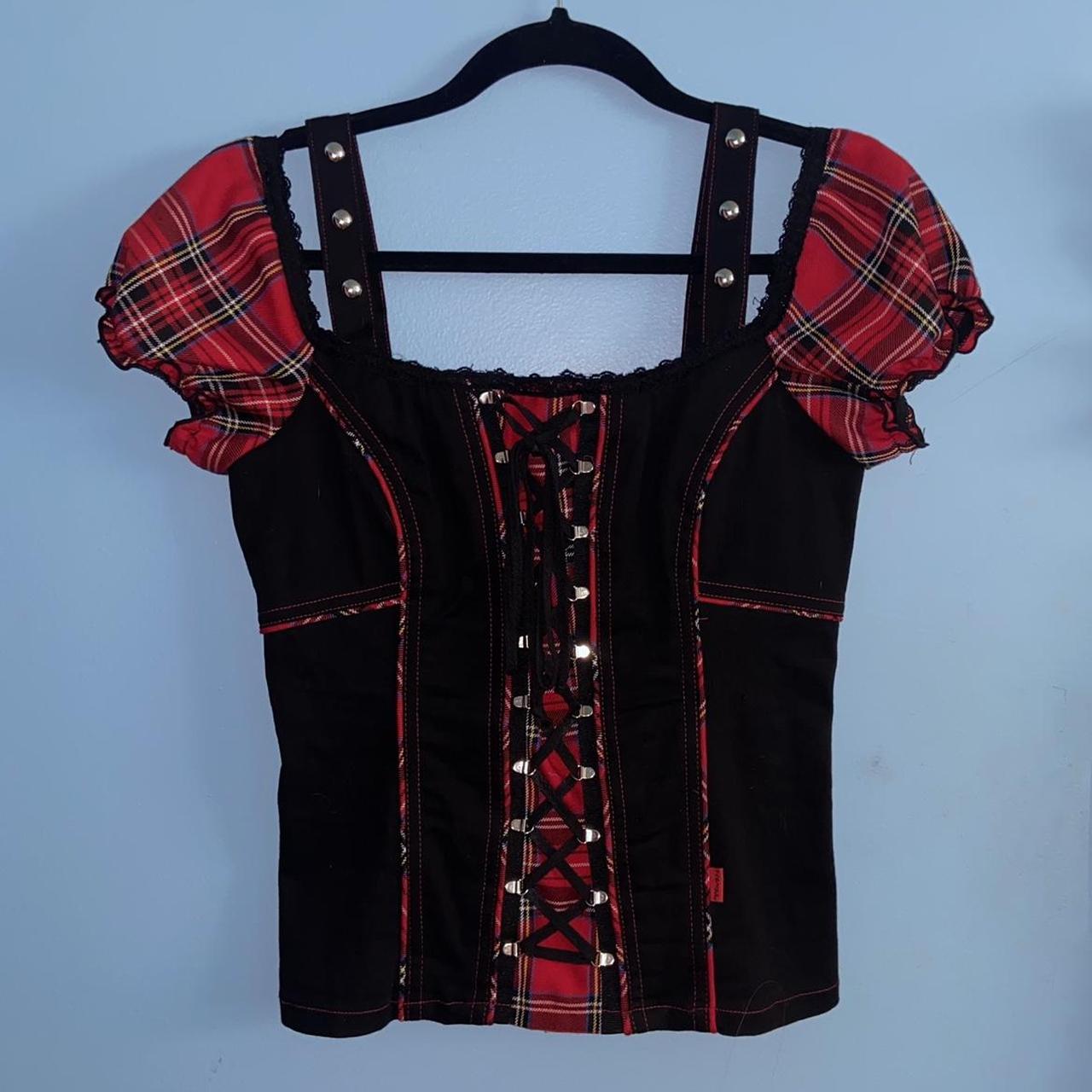 Rare Tripp Nyc Red and sold black Star Corset