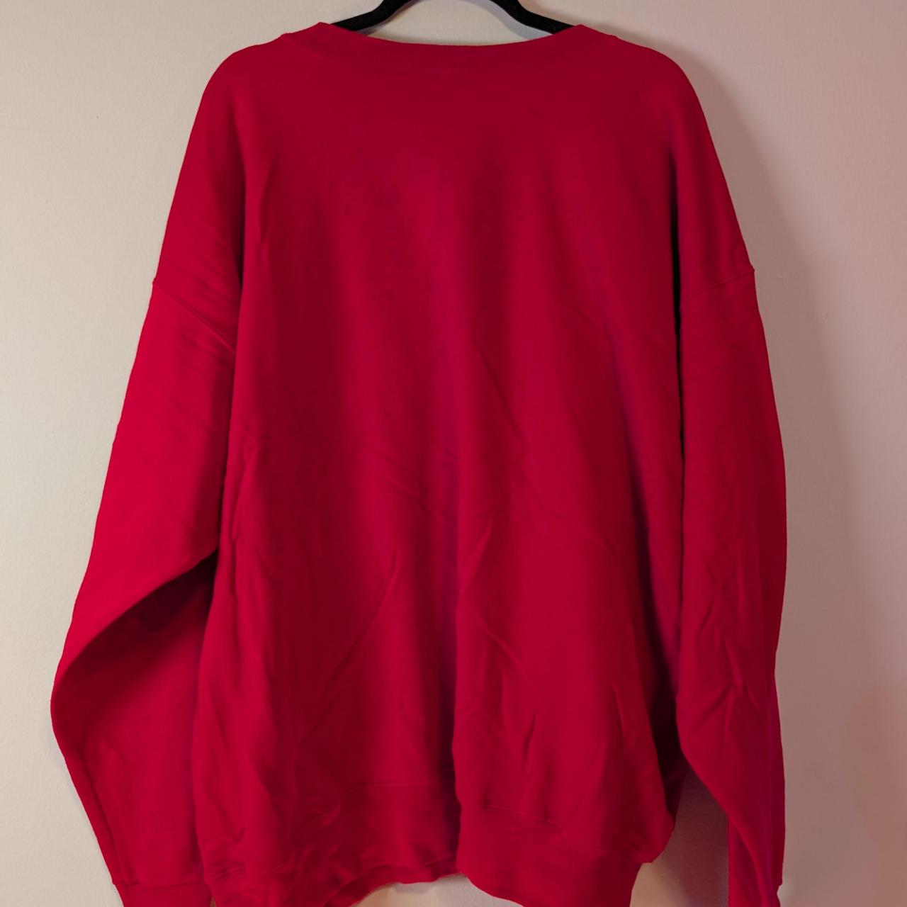 Hanes Men's Sweatshirt - White/Red - XL – Red and… - image 2