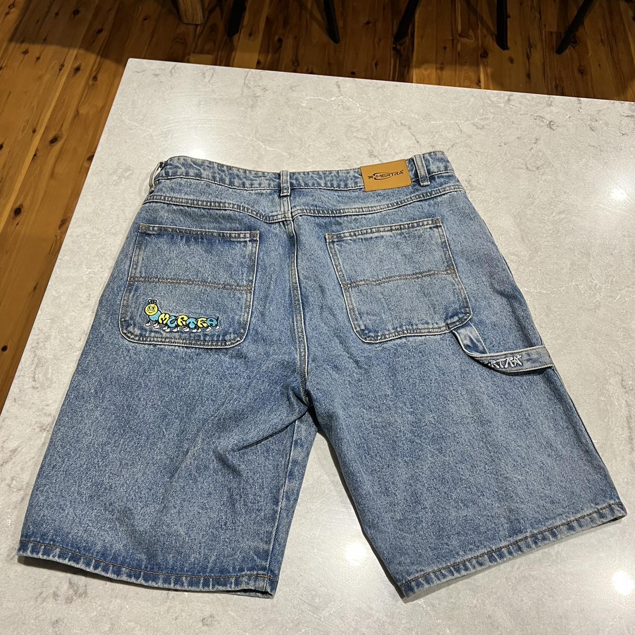 Mertra Mertra Scribble jorts Size 34 sweet Mertra... - Depop
