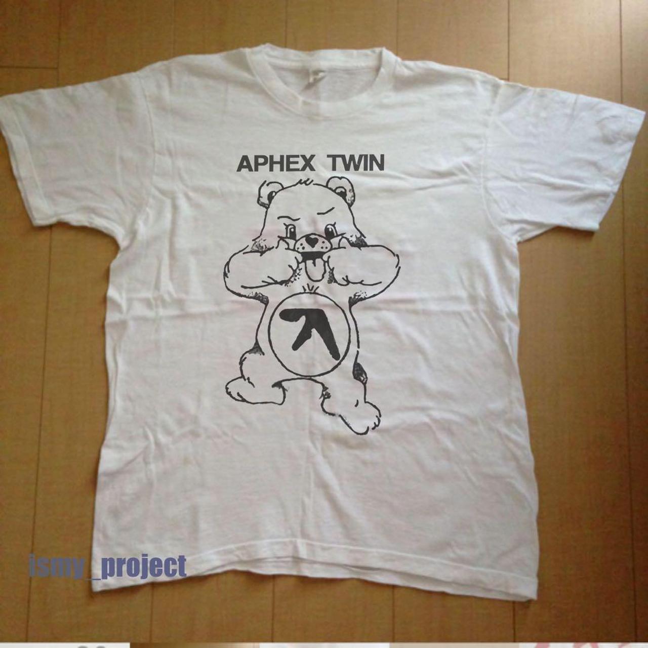 APHEX TWIN bear Tshirt Unisex White Tshirt, #rare...