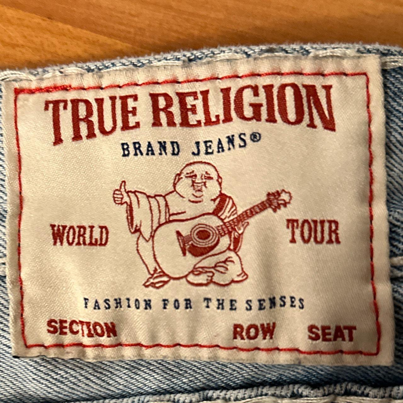 SUPER BIG true religion super t jeans ill trade for... - Depop