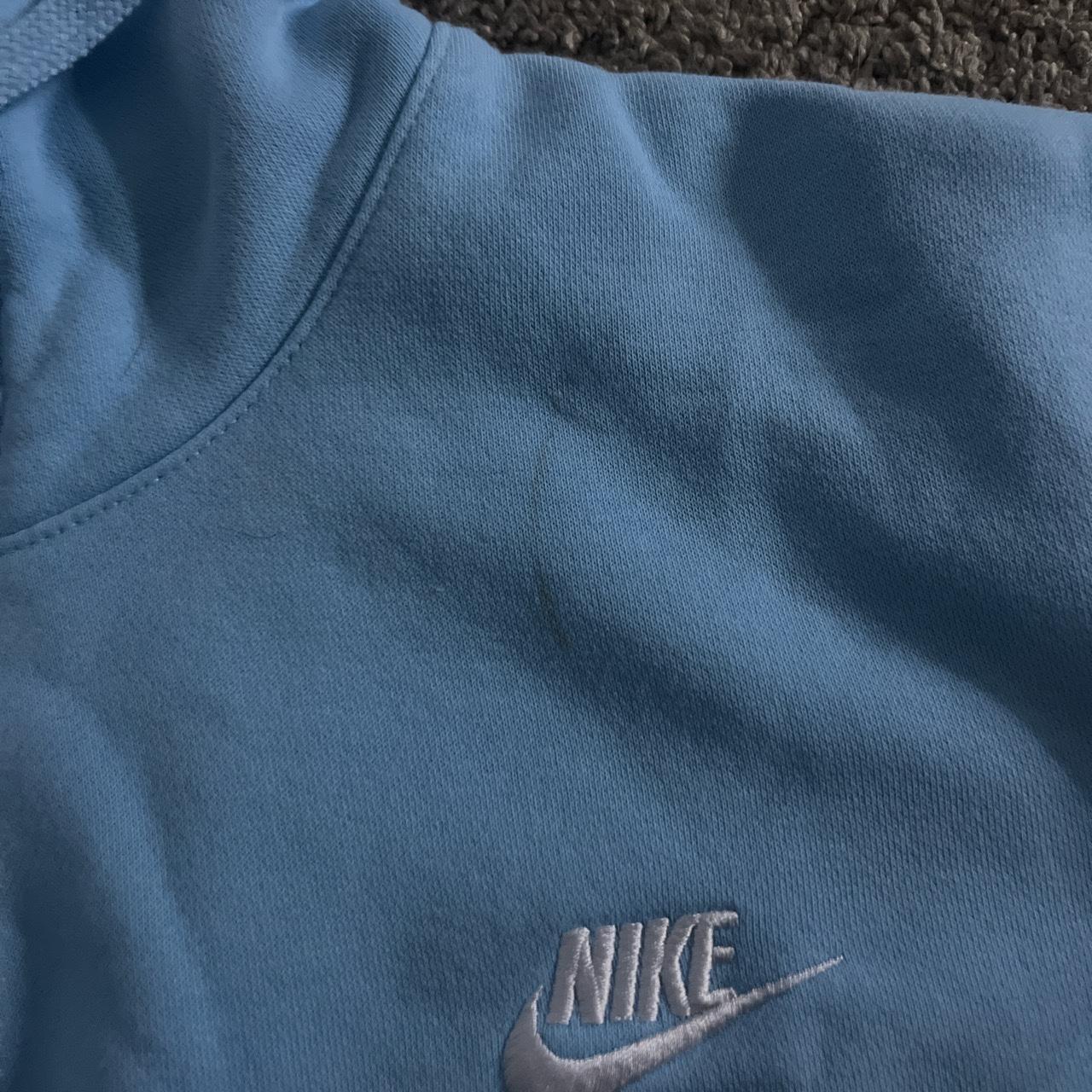 Blue nike hoodie - Depop