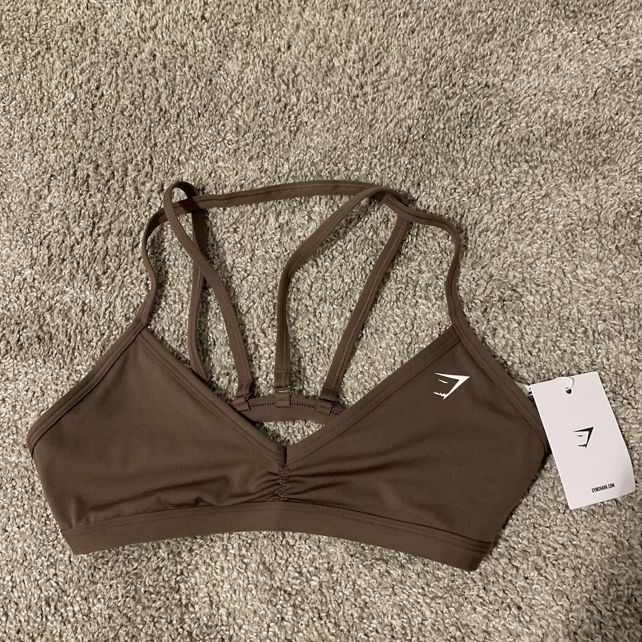 Gymshark Minimal Sports Bra Penny Brown Size Medium... Depop