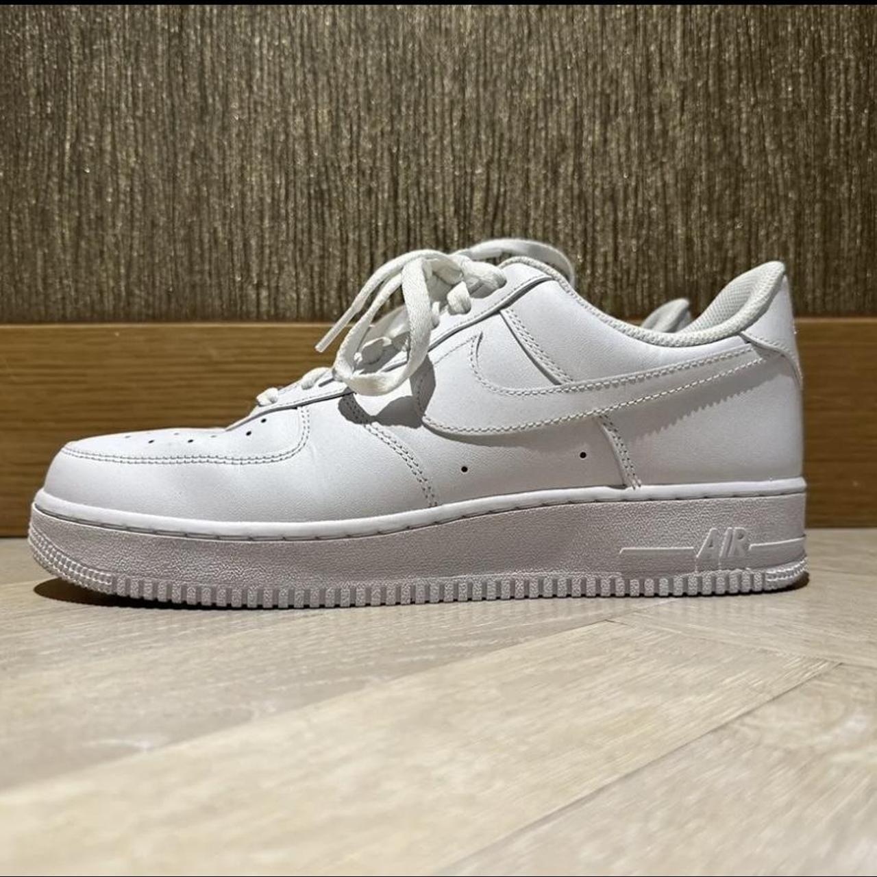 Selling a pair of worn once Air Force 1 Triple White... - Depop