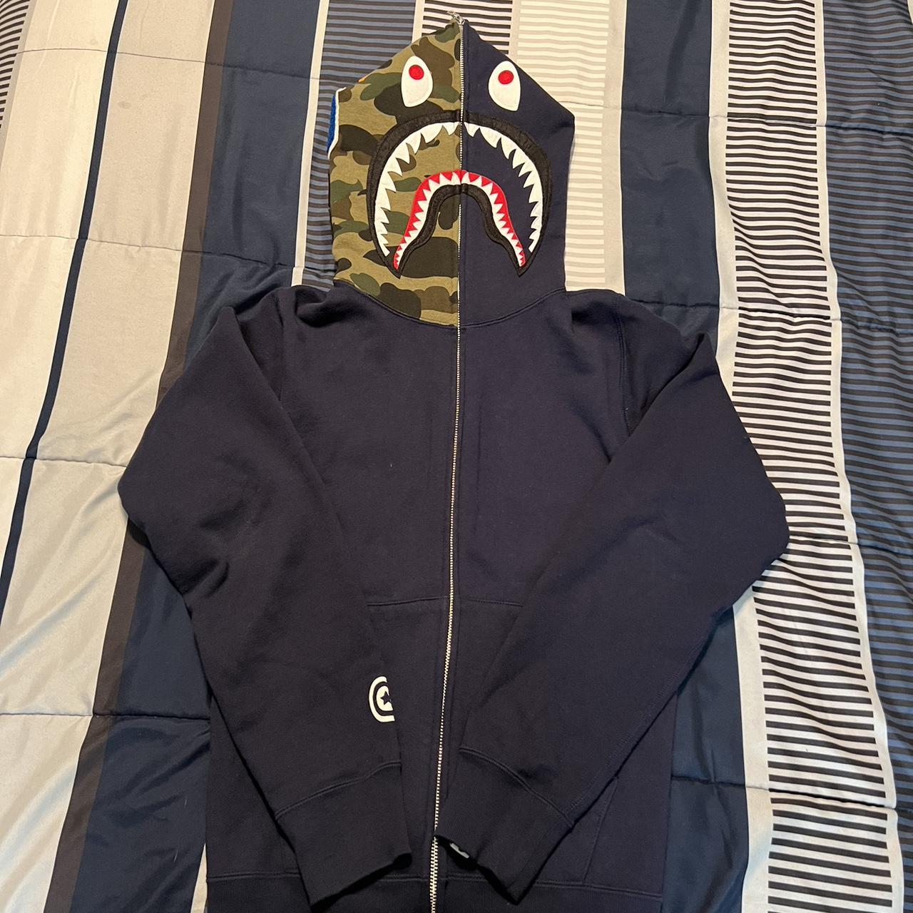 Bape half camo hoodie hot sale