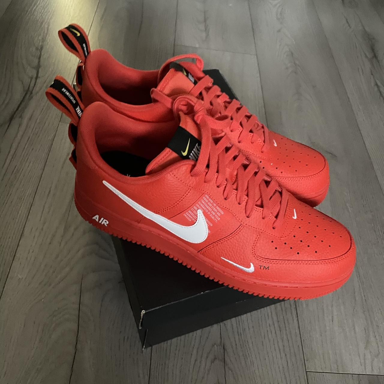 Nike air force 1 utility orange size Uk 11 - Depop