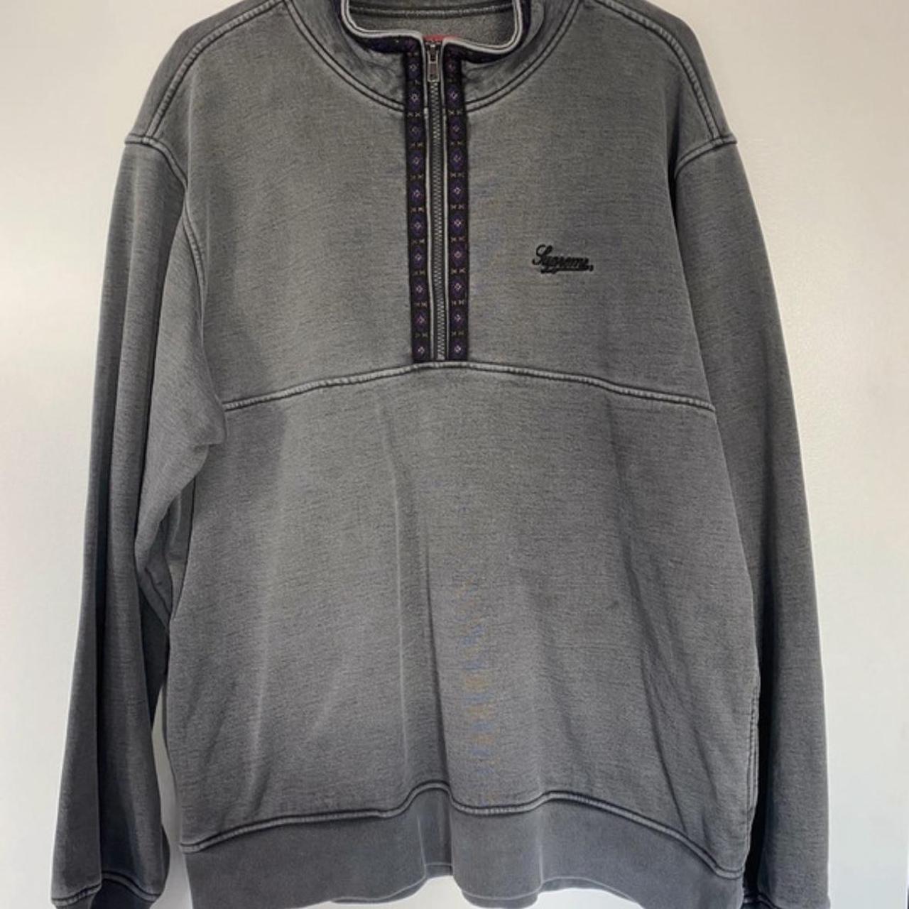 Supreme good overdyed half zip sweatshirt