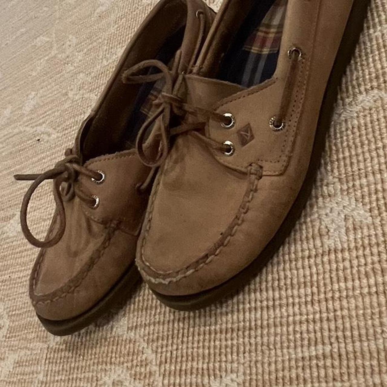 Sperry Women's Tan Boatshoes Depop