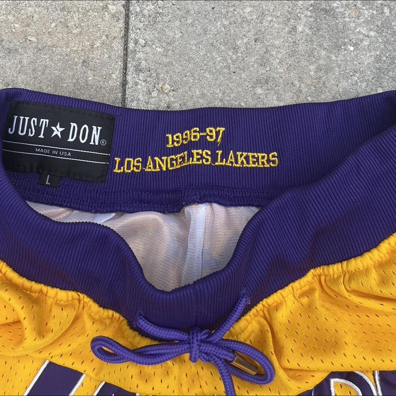 Just Don 1996-97 NBA Los Angeles Lakers Men's Basketball Shorts