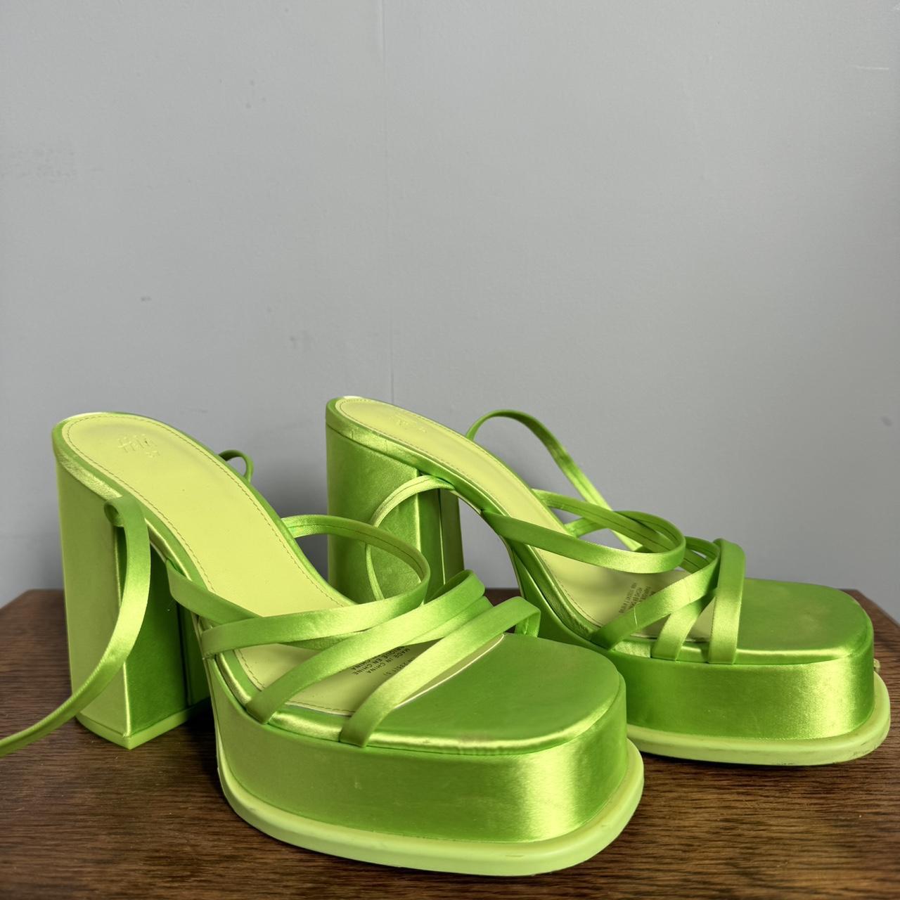 Lime green platform heels online