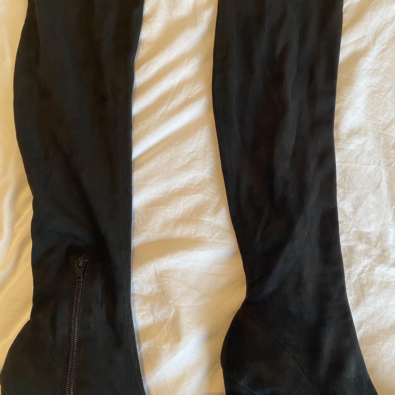 ASOS black over the knee boots, size 5 / 38. Worn... - Depop