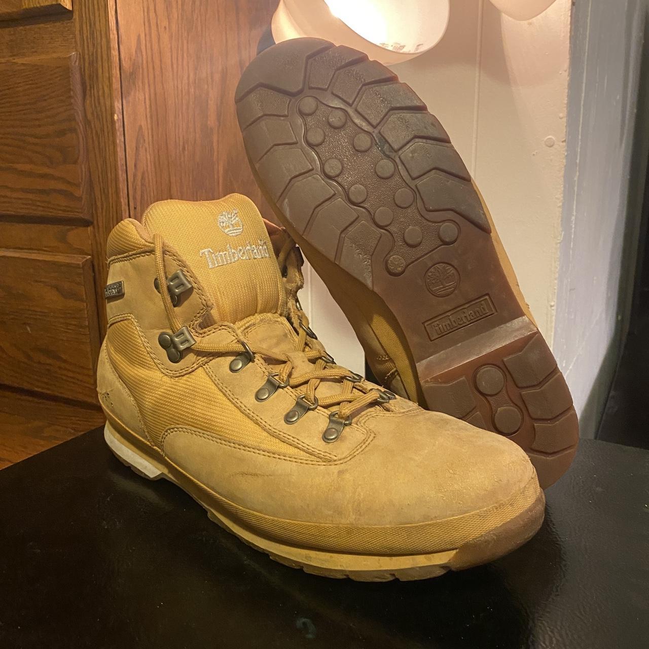 Timberland Men's Yellow Boots Depop