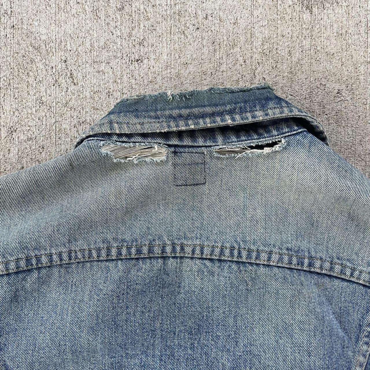 Vintage 70s tag Lee denim jacket, distressed denim... - Depop