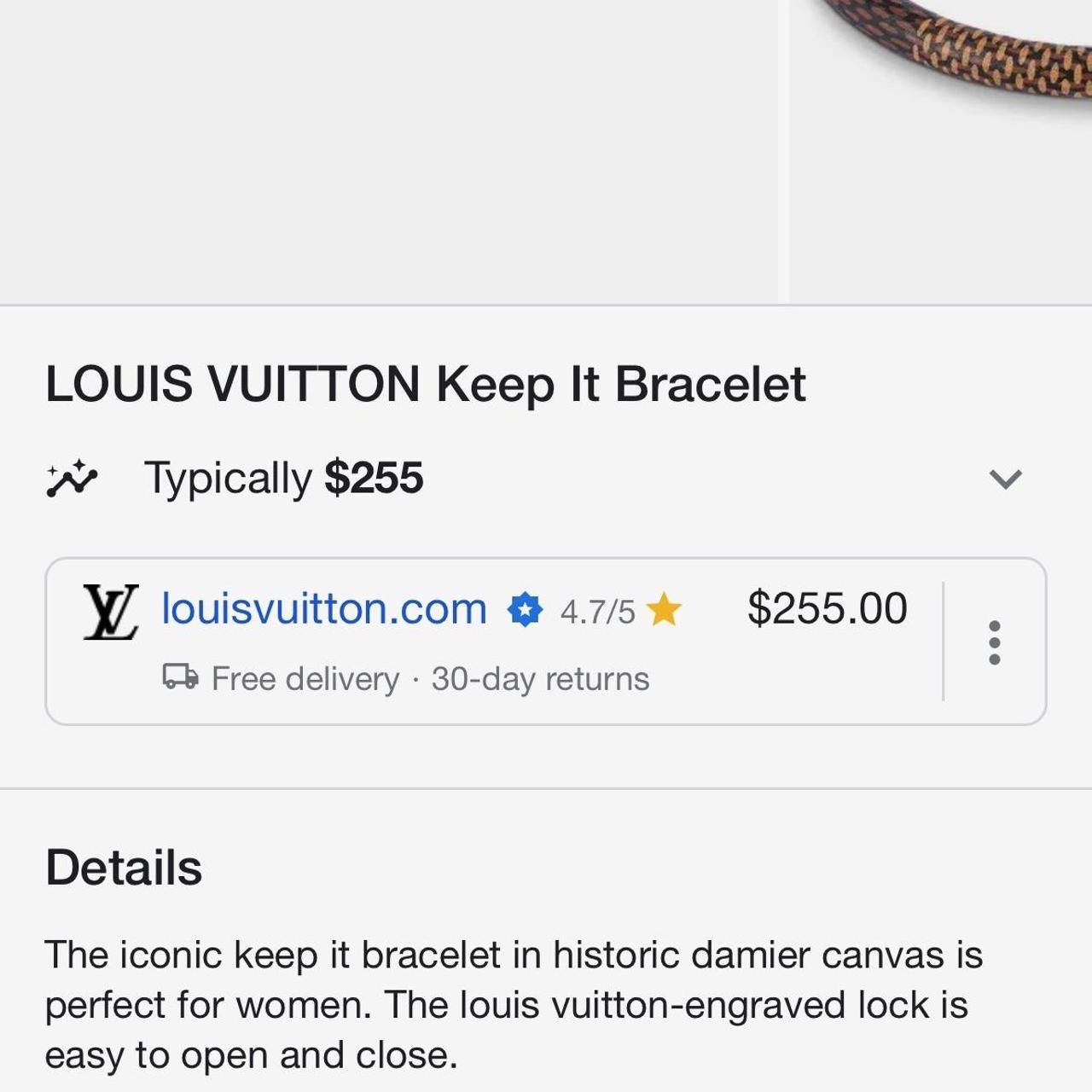 Louis Vuitton Keep It Black Damier Canvas Bracelet Louis Vuitton