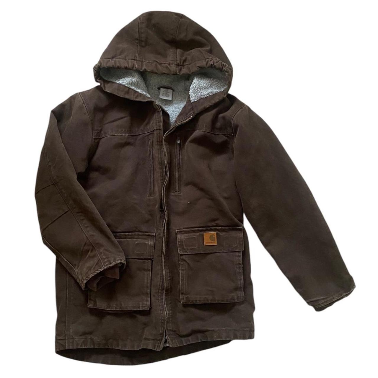 Carhartt workwear hooded heavy canvass duck jacket