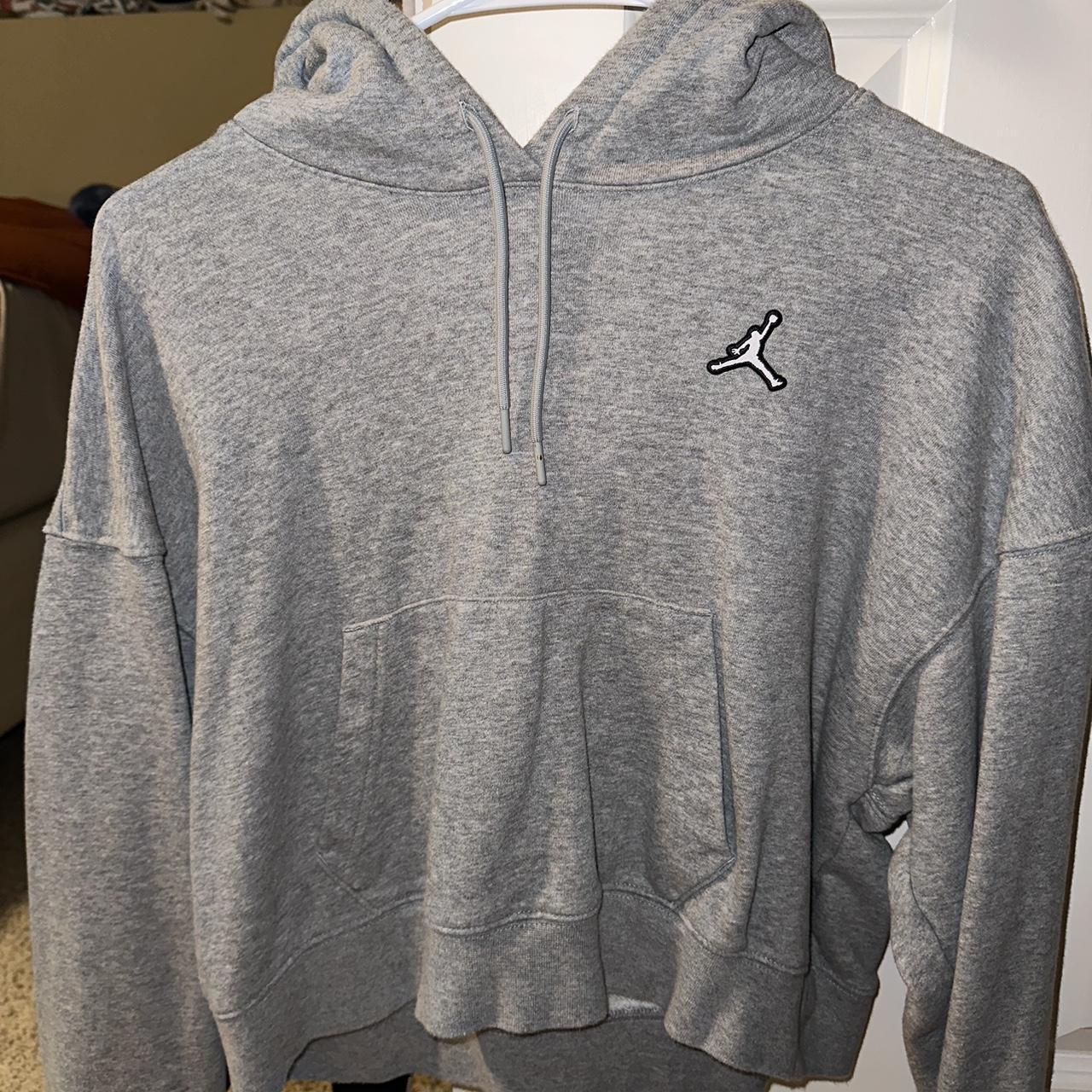 Air Jordan grey cropped hoodie size small