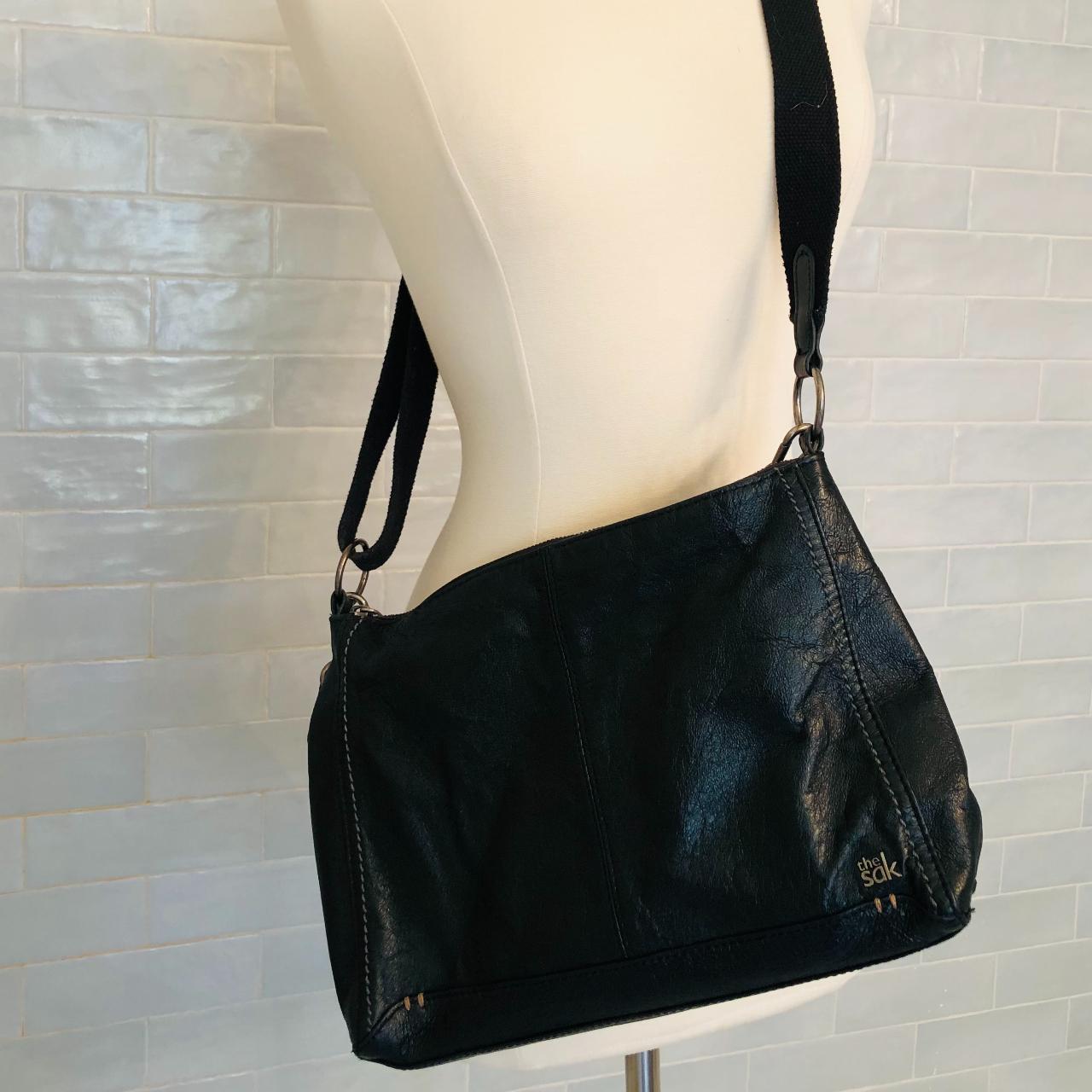 The Sak Camila Black Leather Convertible/Crossbody... Depop