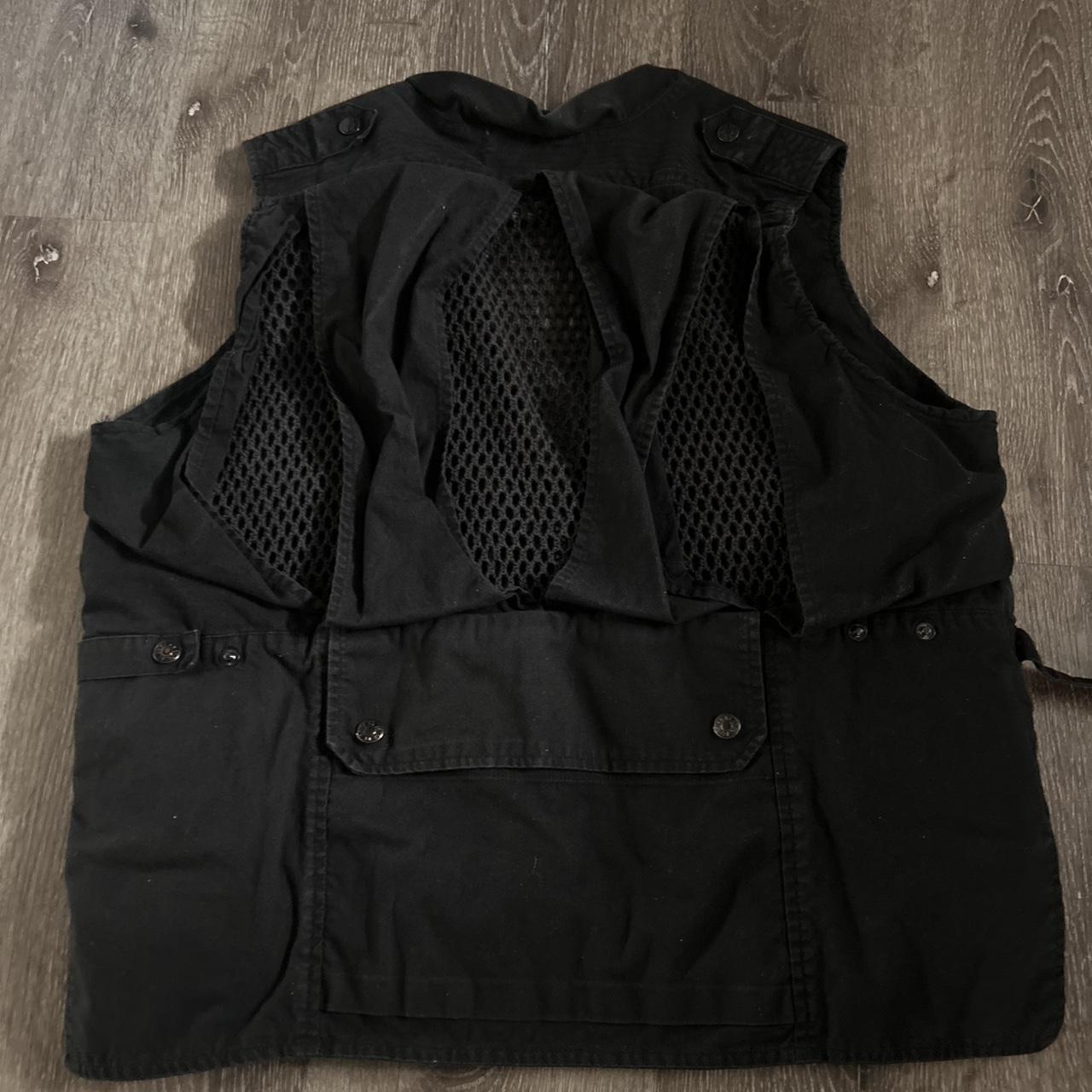 Black Cargo vest w hella pockets and distressing 30$... - Depop