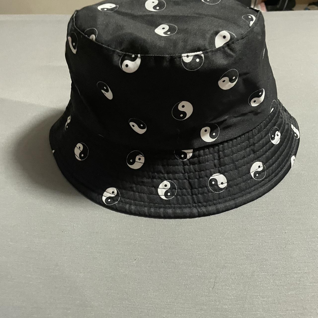 black ying yang bucket hat could be great for... Depop