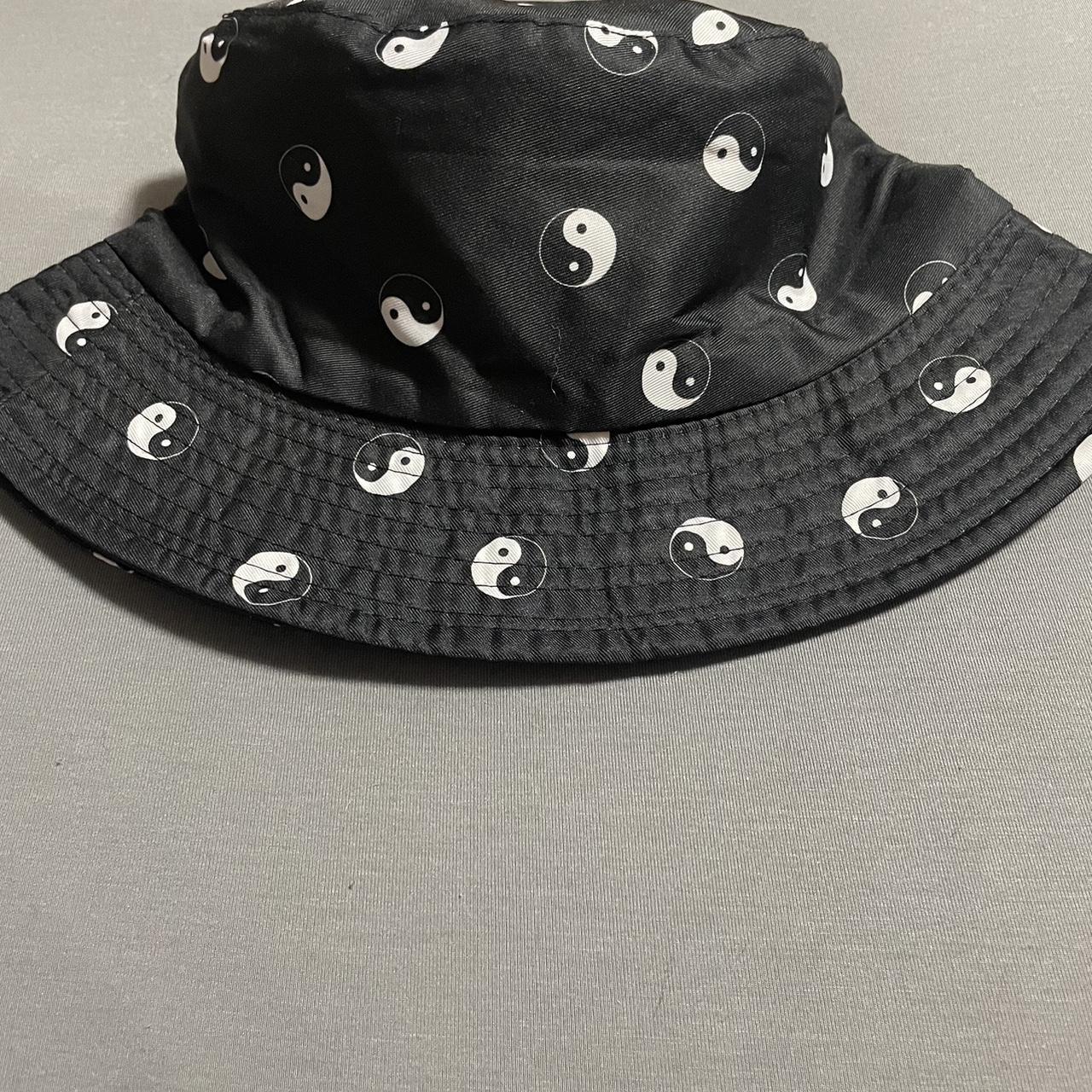 black ying yang bucket hat could be great for... Depop