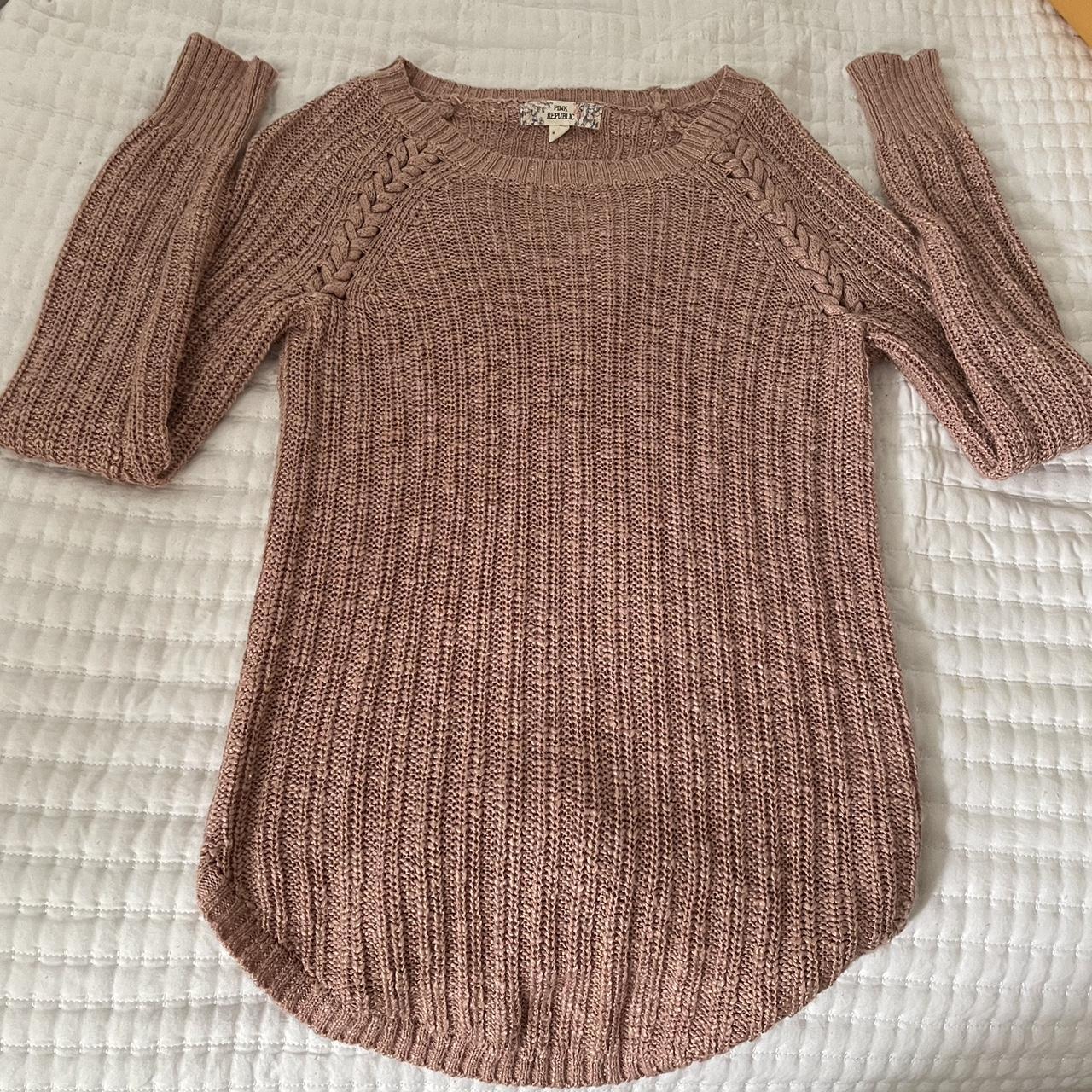 Light Pink knitted sweater from Macys— super cute.... - Depop