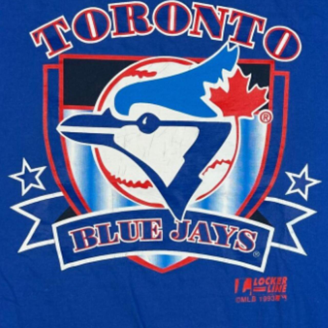 1993 Vintage TORONTO BLUE JAYS Shirt BASEBALL WORLD - Depop