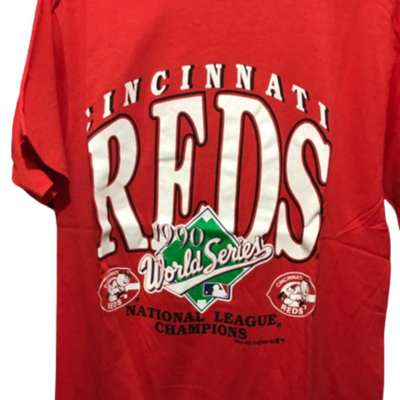 Vintage 1990 Cincinnati Reds World Series champions - Depop