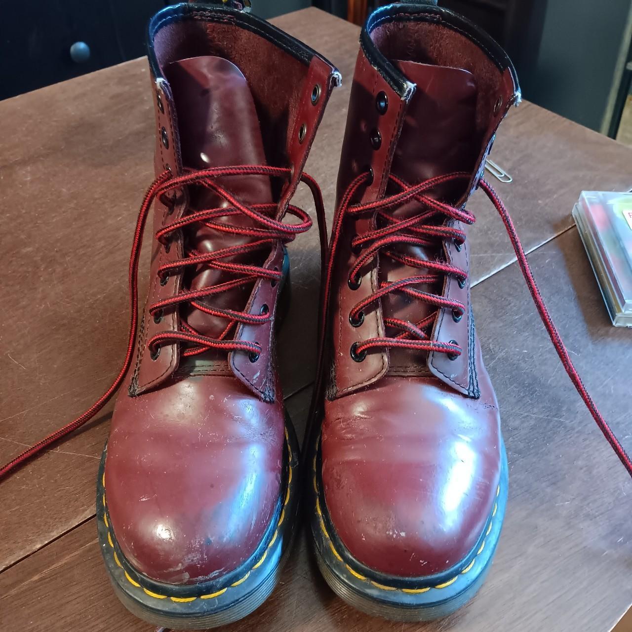 Red Dr. Marten's Women's Size 7. Comfortable, worn... - Depop