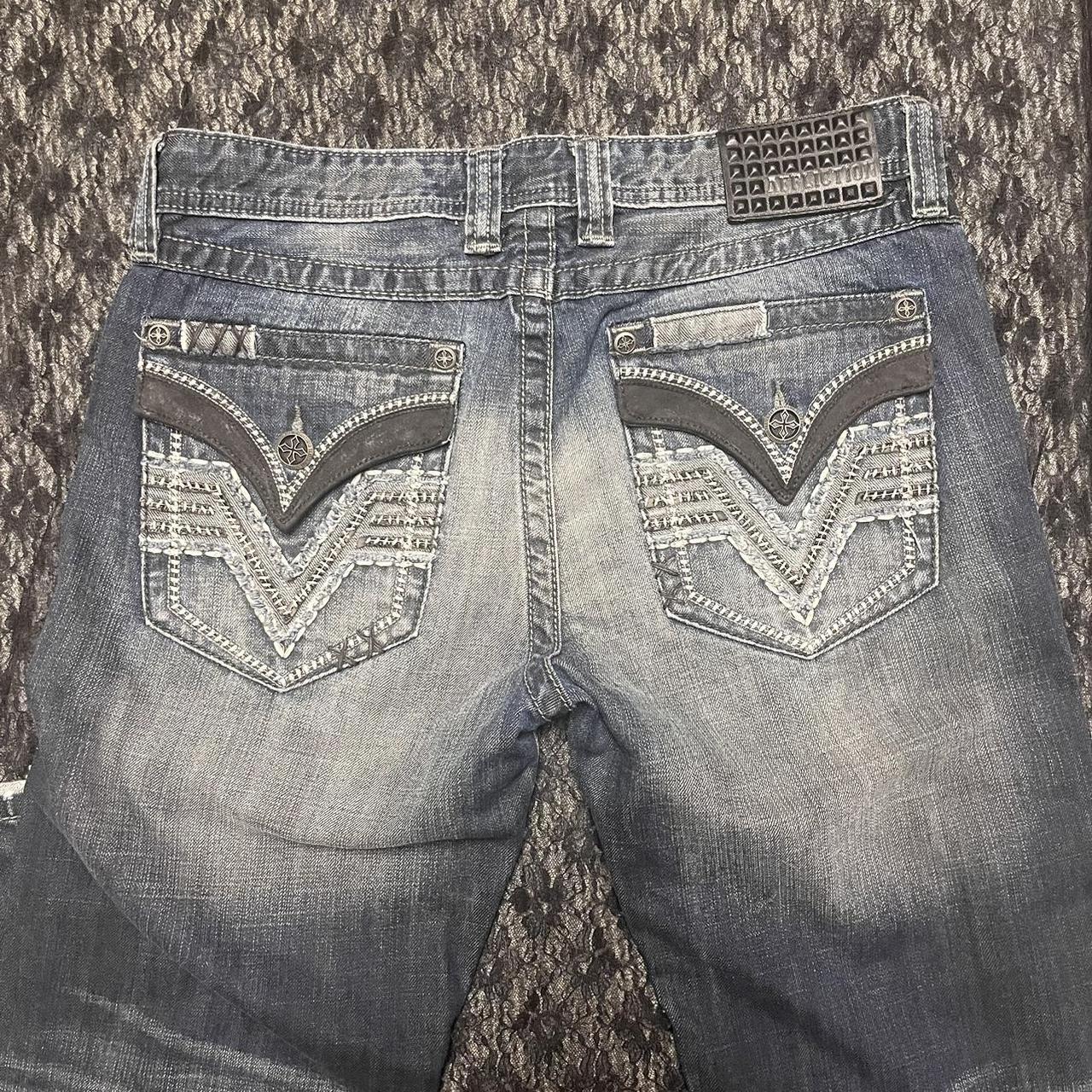 Affliction jeans 🦇💒 * 32 long, baggy ! * peeling... - Depop