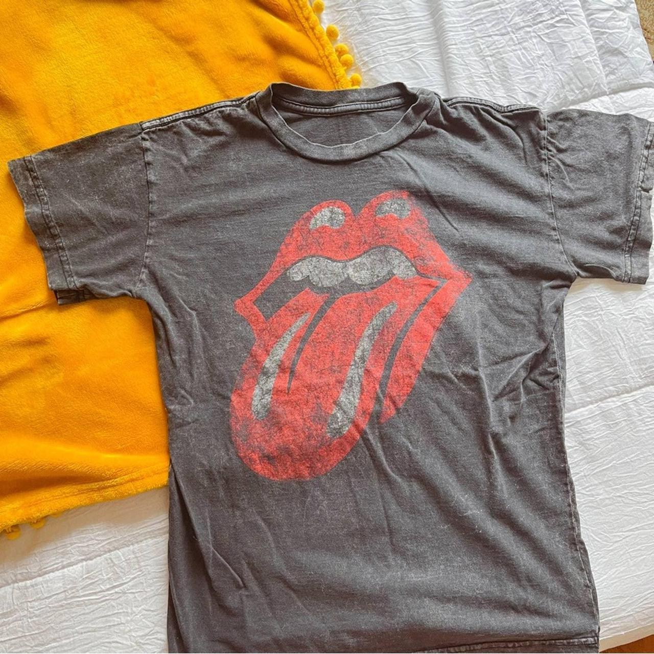 rolling stones 👅 vintage inspired grey tshirt... - Depop