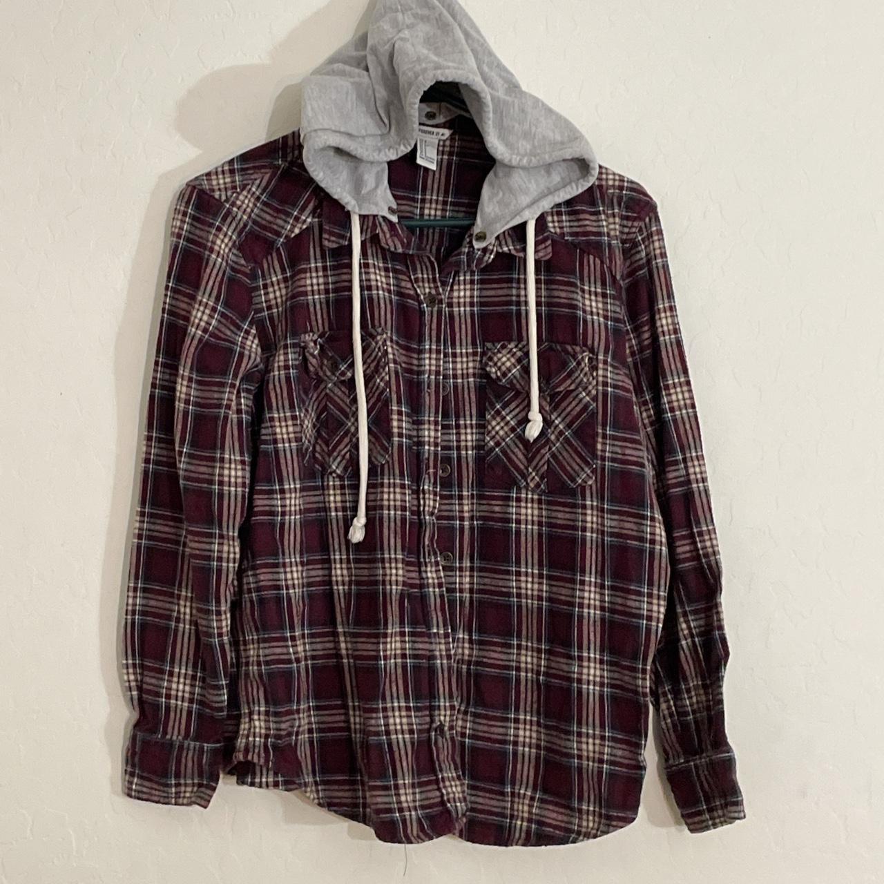 Flannel hoodie forever 21 best sale