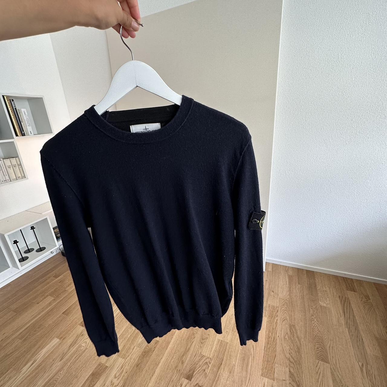 Stone Island - - navy blue wool sweater - new price... - Depop