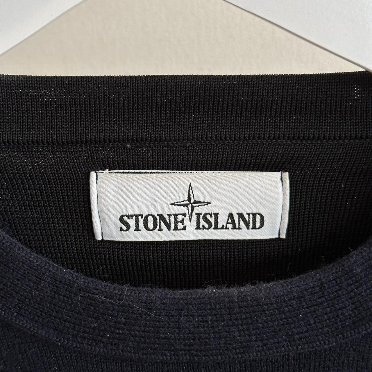 Stone Island - - navy blue wool sweater - new price... - Depop