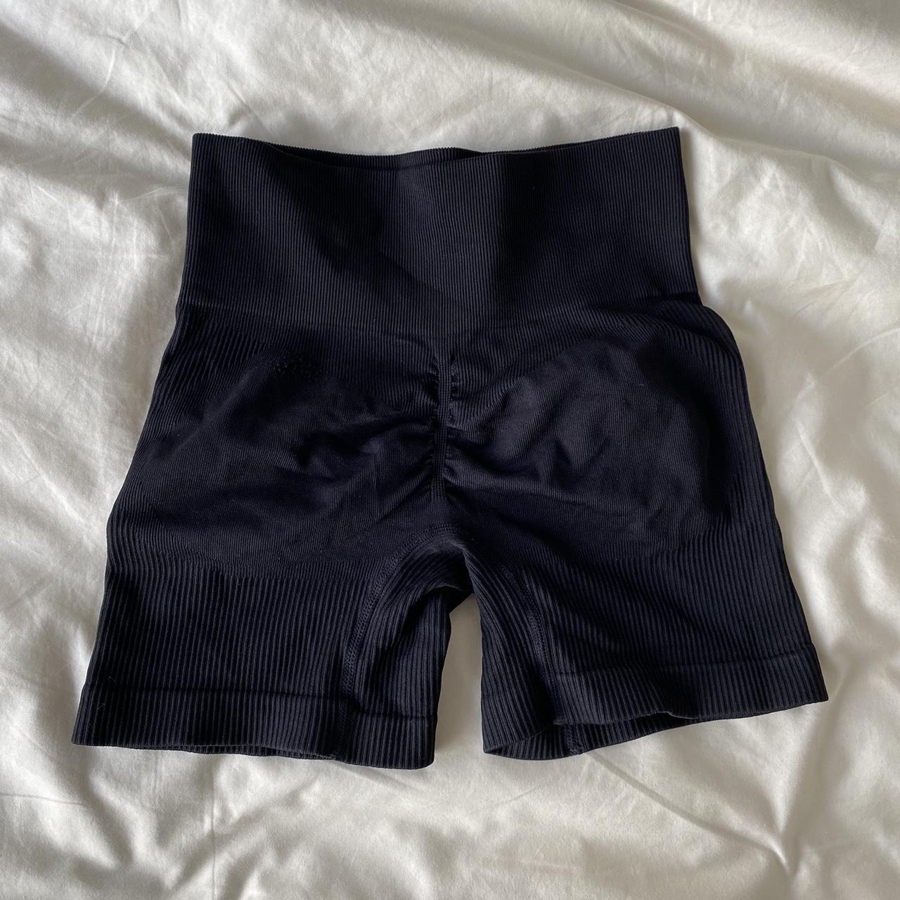 black biker shorts free shipping on bundles and... - Depop