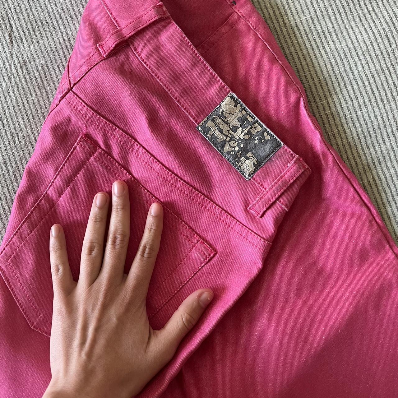 Pink best sale guess jeans