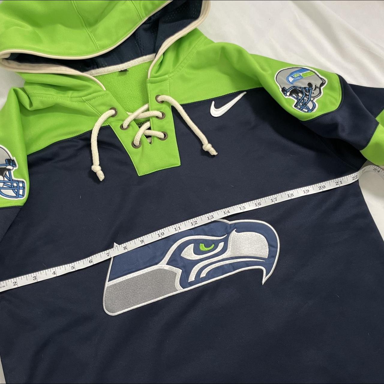 Seattle Seahawks Nike Hoodie Pullover Sweatshirt Blue Russell