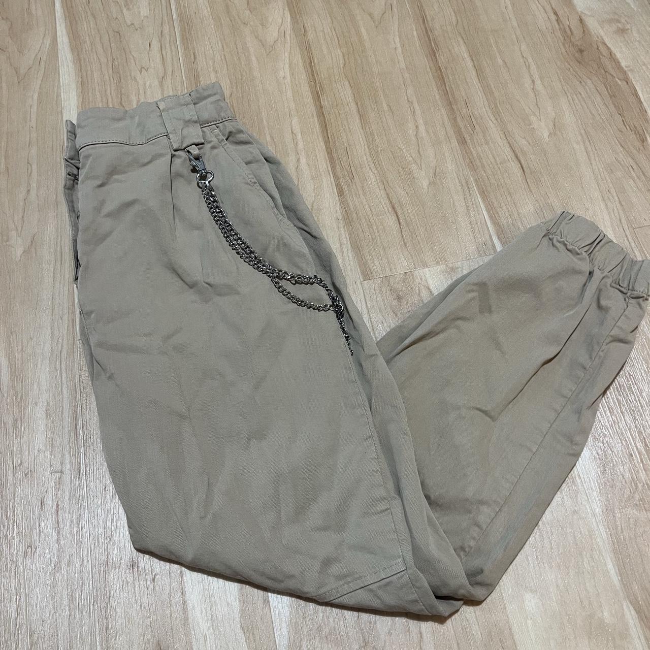 Cargo pants sale with chain bershka