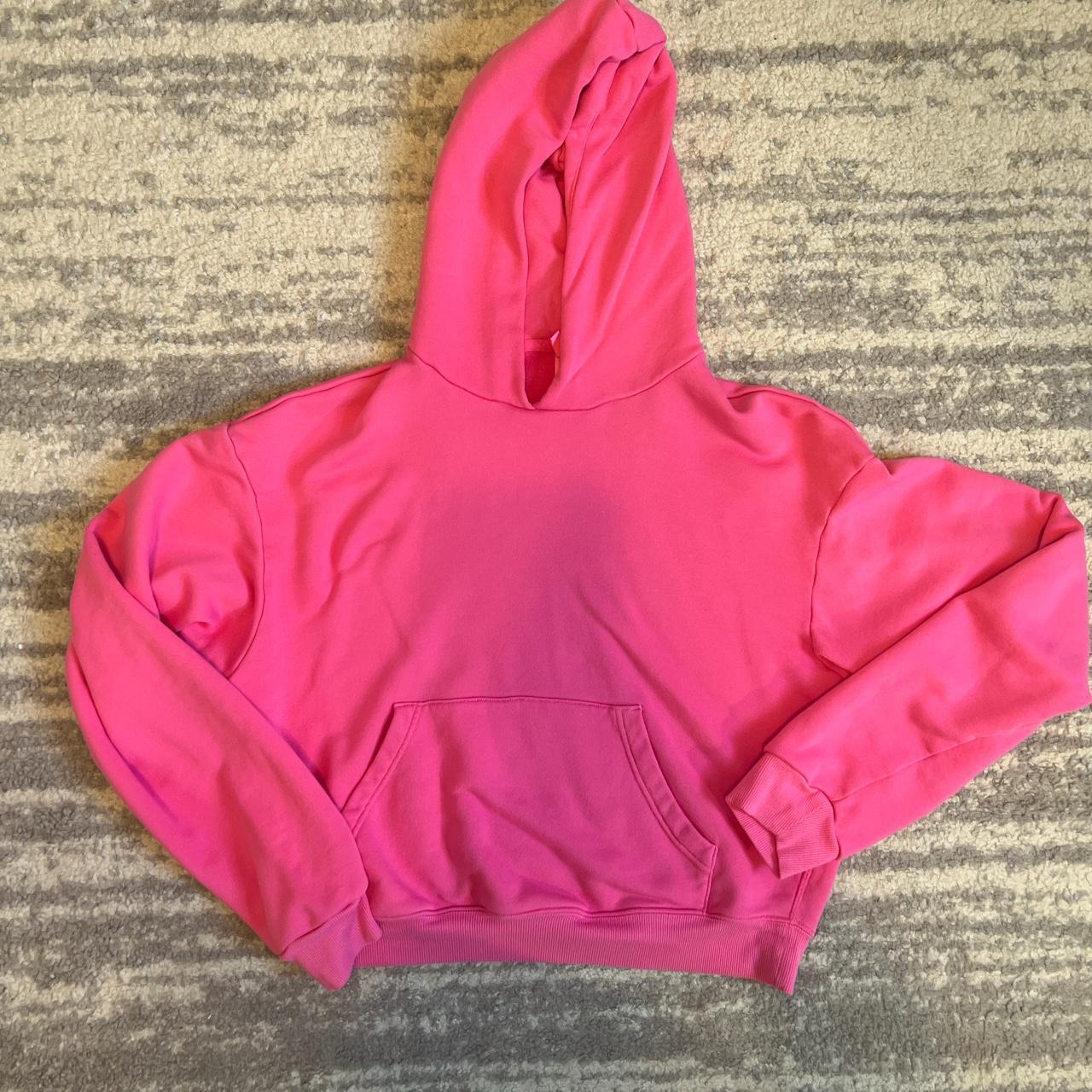 Rare Skims Sugar Pink Sweat Set! Cropped Hoodie Size... - Depop