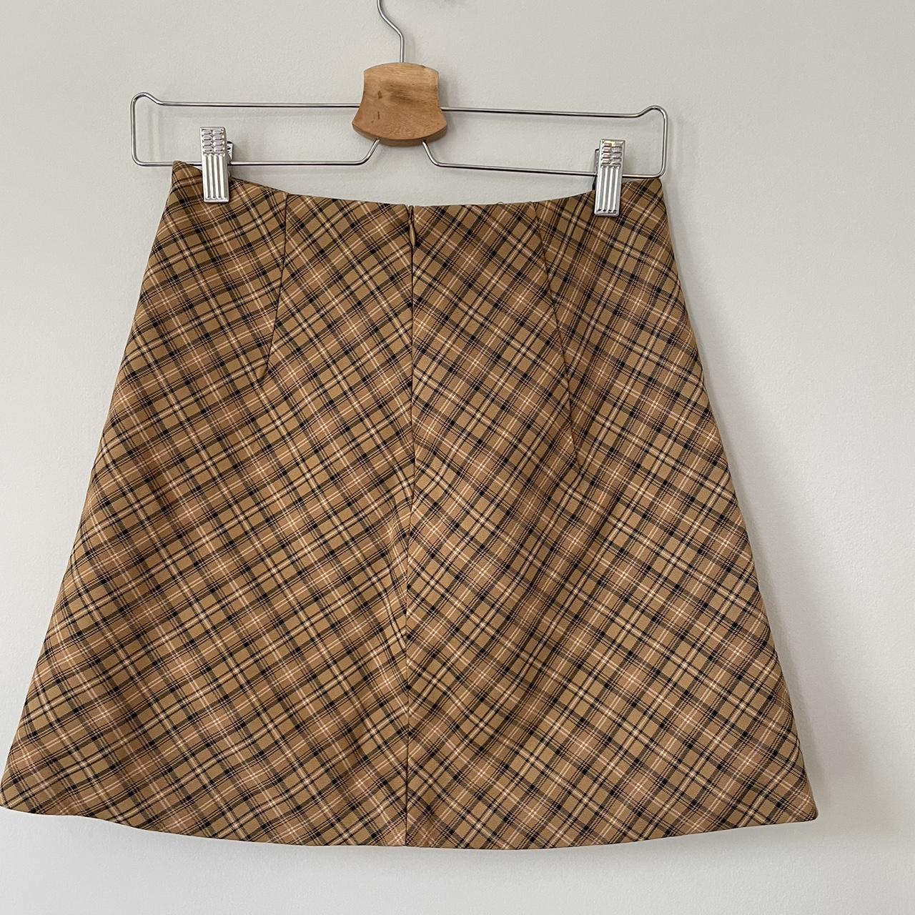 Oak Fort S Style A Line Mini Skirt In Brown Depop