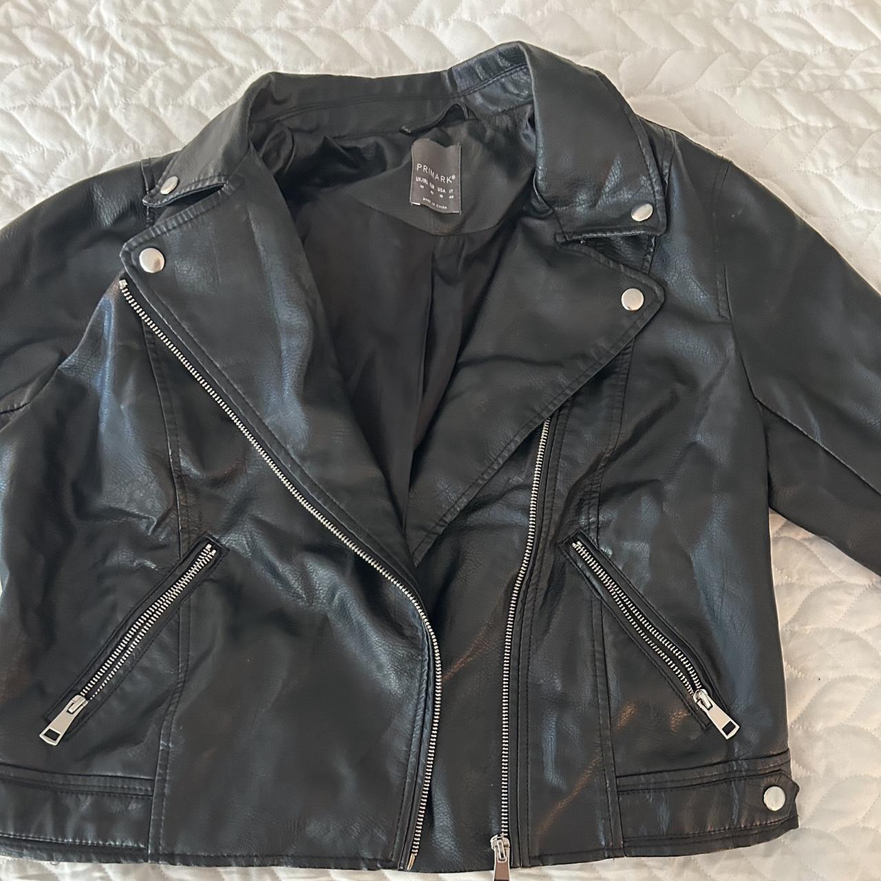 black primark leather jacket Depop