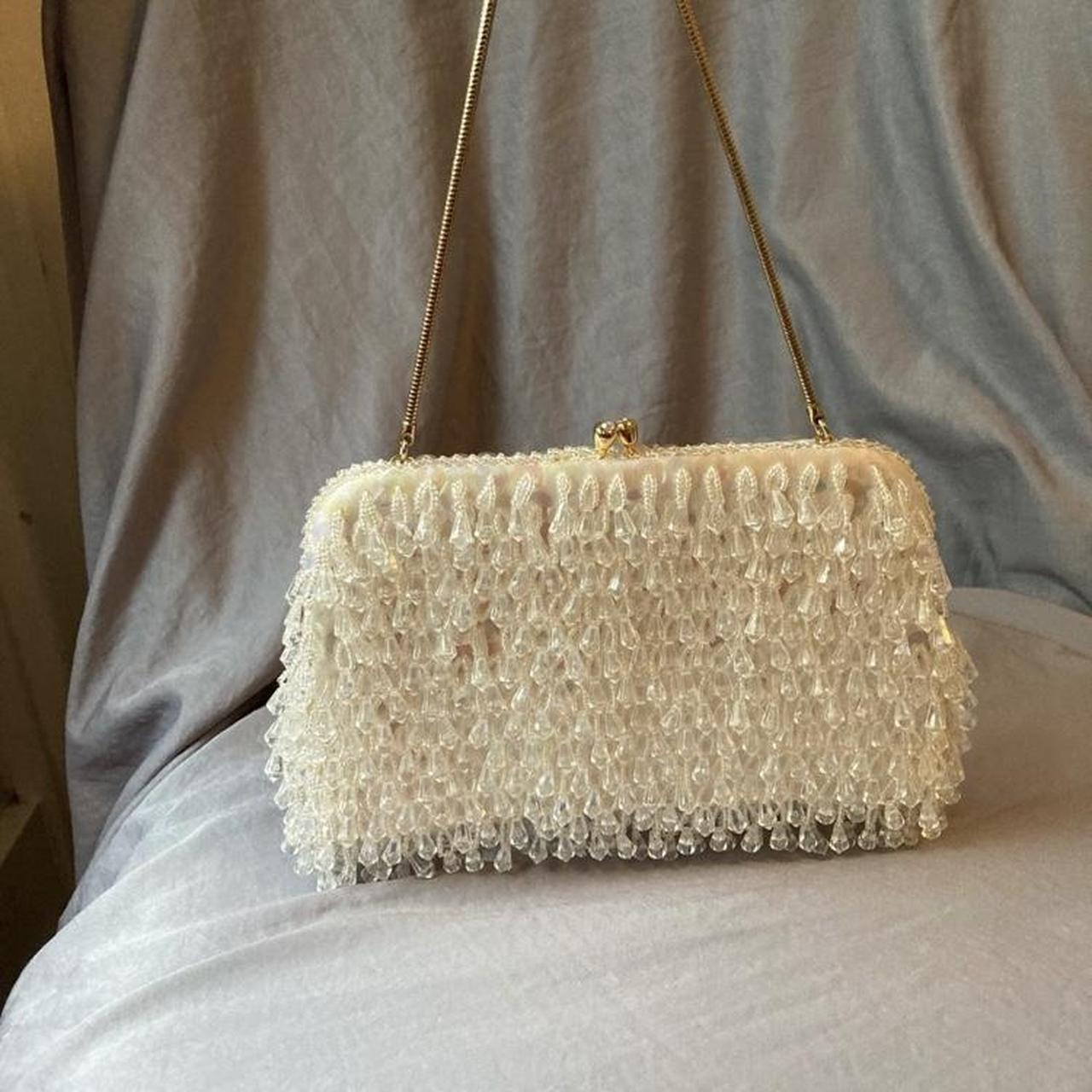 👛 Vintage John Wanamaker Beaded Cocktail Purse, This... - Depop