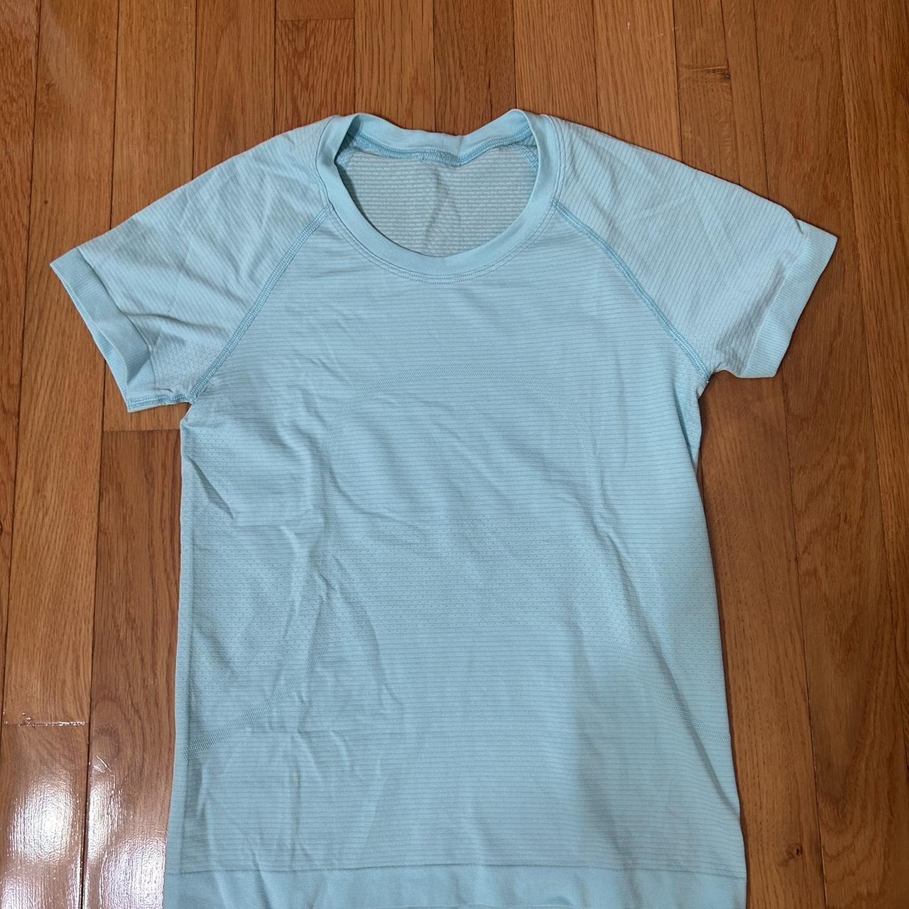 Rare Light Blue Lululemon Swiftly Tech Short-Sleeve... - Depop