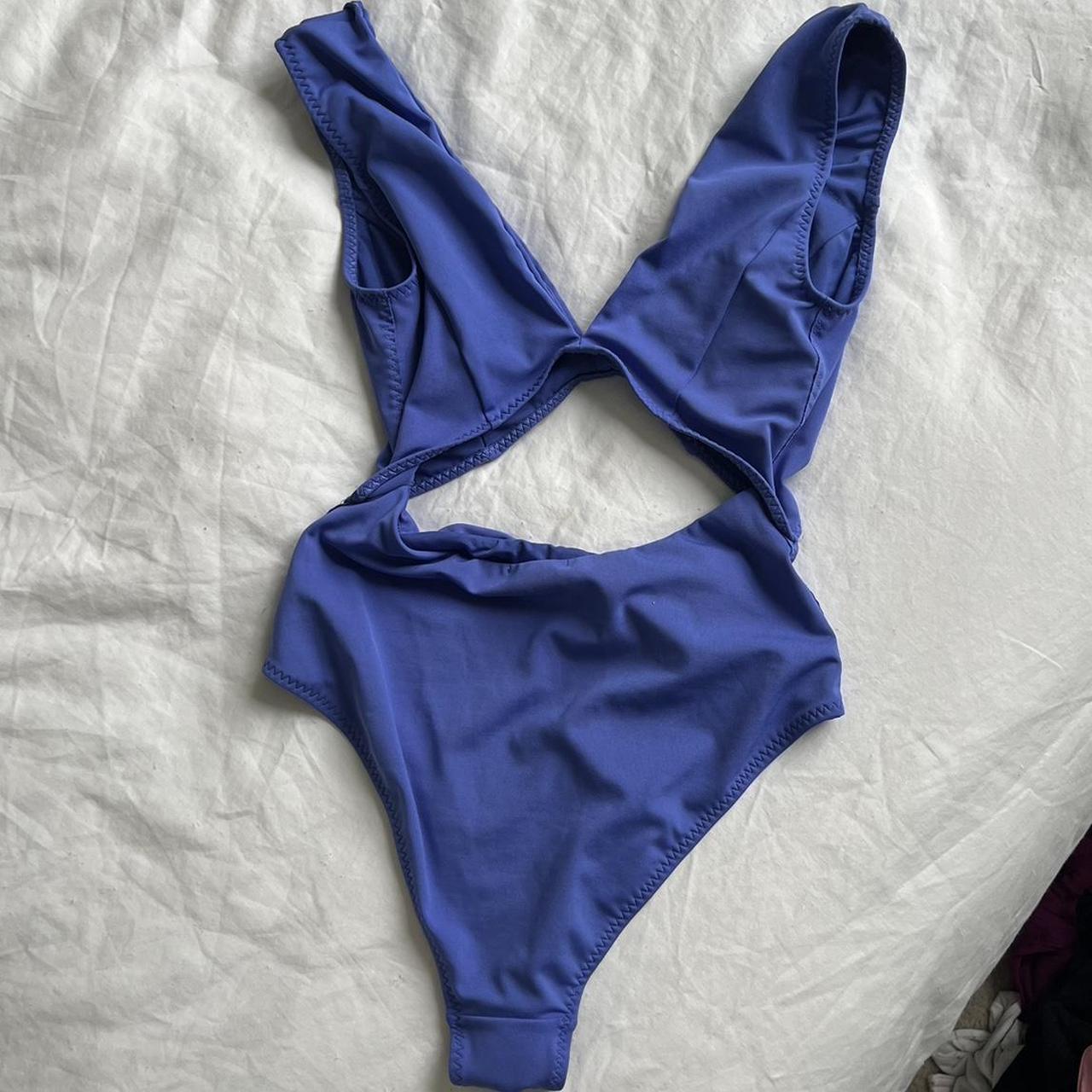 Coral Blue One-Piece Bikini. Will Fit S/M. super... - Depop