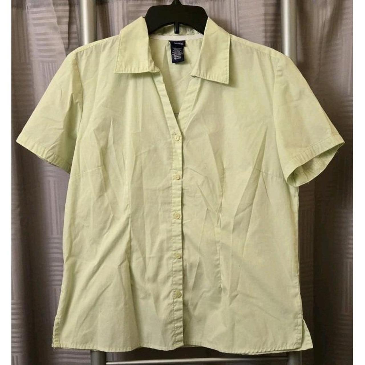 Basic Editions Women's Blouse - Green - M – Basic… - image 1